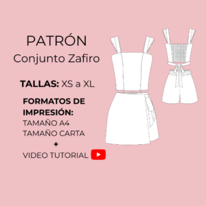 Conjunto Zafiro Top + Falda-Short
